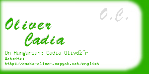 oliver cadia business card